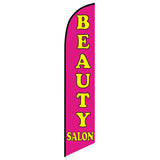 15' Beauty Salon Pink Feather Flag personalized with logo