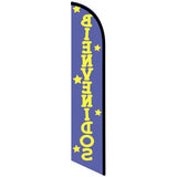 15' Bienvenidos Feather Flag custom printed with company logo