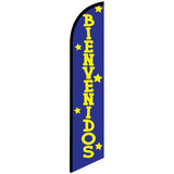 15' Bienvenidos Feather Flag custom printed with company logo