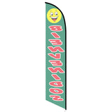 15' Bienvenidos Swooper Flag customized with your graphics