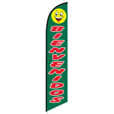 15' Bienvenidos Swooper Flag customized with your graphics