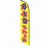 15' Big Sale (Yellow) Feather Flag printed with custom graphics