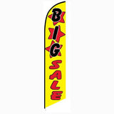 15' Big Sale (Yellow) Feather Flag printed with custom graphics