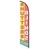 15' Blinds And Shutters Feather Flag printed in full color