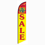 15' Blowout Sale Feather Flag with custom printed graphics