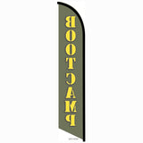 15' Bootcamp Feather Flag custom printed with company logo