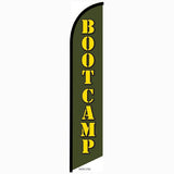 15' Bootcamp Feather Flag custom printed with company logo