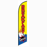 15' Breakfast Feather Flag with custom printed graphics