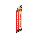 15' Breakfast Served All Day Feather Flag with custom printed graphics