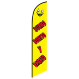 15' Buenos Bonito Y Barato Feather Flag personalized with logo