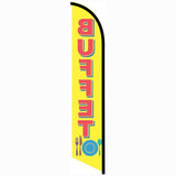 15' Buffet Feather Flag with your custom branding