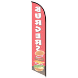 15' Burgers Feather Flag with your custom brand