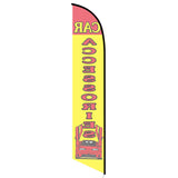 15' Car Accessories Yellow And Red Feather Flag personalized with logo