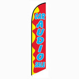 15' Car Audio Sale Red And Yellow Feather Flag customized with your graphics