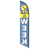15' Car Of The Week Feather Flag printed in full color