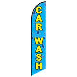15' Car Wash Bubbles Feather Flag printed in full color