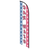 15' Car Wash Patriotic Feather Flag  with your custom brand