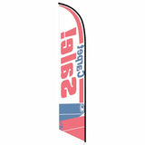 15' Carpet Sale Feather Flag with your custom brand