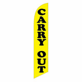 15' Carry Out Feather Flag printed in full color