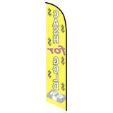 15' Cash For Gold Feather Flag with your custom brand