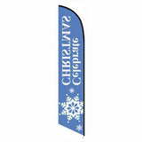 15' Celebrate Christmas Feather Flag with custom printed graphics