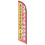 15' Cellphone Accessories Feather Flag with custom printed graphics