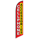 15' Cellphone Accessories Feather Flag with custom printed graphics