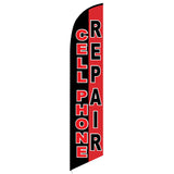 15' Cellphone Repair Feather Flag with custom printed logo