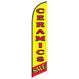 15' Ceramics Sale Feather Flag printed with custom graphics