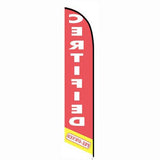 15' Certified Pre-Owned Red Feather Flag with custom printed graphics