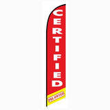 15' Certified Pre-Owned Red Feather Flag with custom printed graphics
