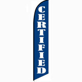 15' Certified Blue Feather Flag with your custom branding