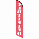 15' Certified Red Banner Flag with custom printed logo