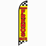 15' Checamos Frenos Gratis Feather Flag printed with custom graphics