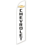 15' Chevrolet (White) Feather Flag personalized whit logo