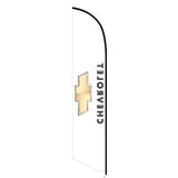 15' Chevrolet White Feather Flag customized with your graphics