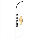15' Chevrolet White Feather Flag customized with your graphics