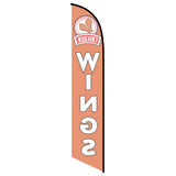 15' Chicken Wings Feather Flag customized with your graphics