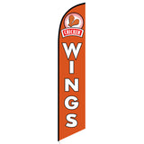 15' Chicken Wings Feather Flag customized with your graphics