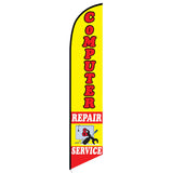 15' Computer Repair Service Feather Flag with custom printed logo