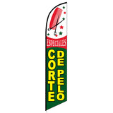 15' Corte De Pelo Feather Flag printed to your specs