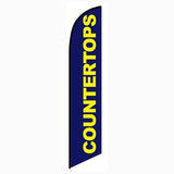 15' Countertops Feather Flag with custom printed graphics