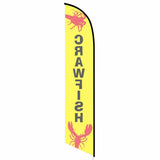 15' Crawfish Feather Flag with custom printed graphics