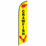 15' Crawfish Feather Flag with custom printed graphics