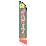15' Credito Facil Feather Flag printed in full color