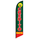15' Credito Facil Feather Flag printed in full color
