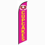 15' Cupcakes Feather Flag with custom printed logo