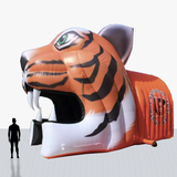 18 ft tunnel inflatable tiger head entry personalized