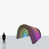12 ft Colorful Led Light Inflatable white tunnel custom