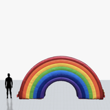 Custom 12 ft inflatable giant rainbow arch